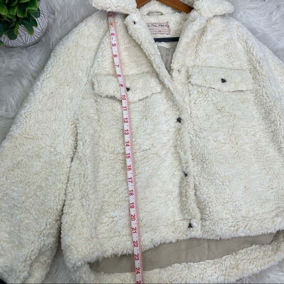 Free People Teddy Swing Jacket Chai Latte - Picture 3 of 9